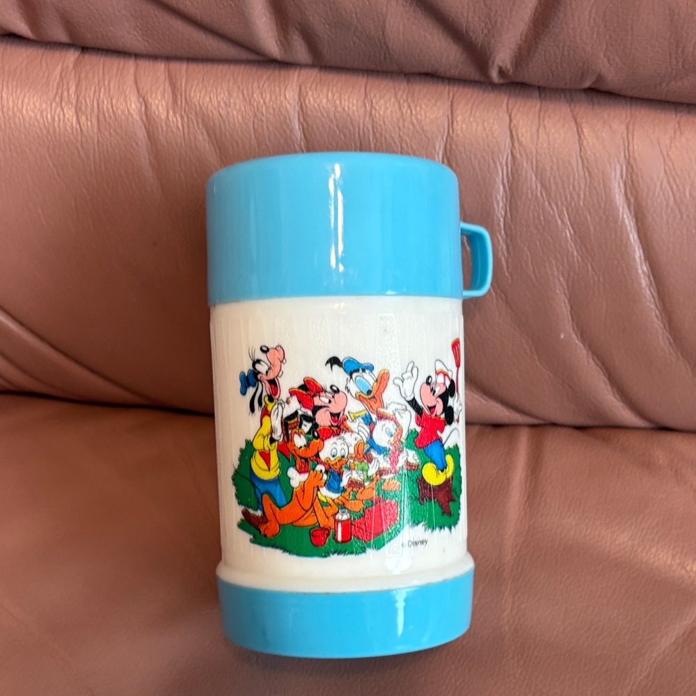 Disney Character Thermos with Light Blue and White